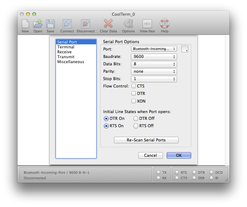 apple mac serial port terminal